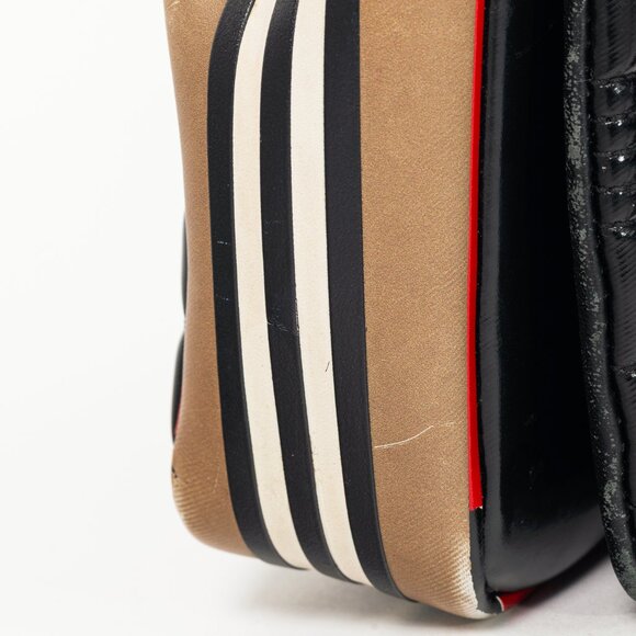 Burberry Lola Small Black Quilted Leather Icon-Stripe Shoulder Bag - Picture 9 of 13